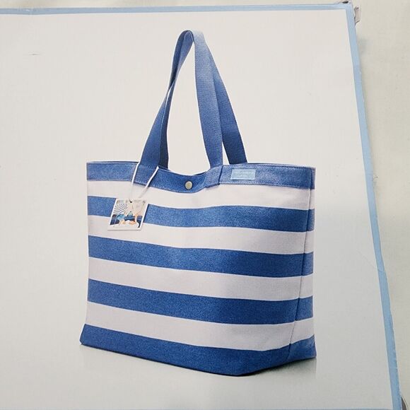 Dolce & Gabbana Blue and White Striped Tote - Picture 3 of 3